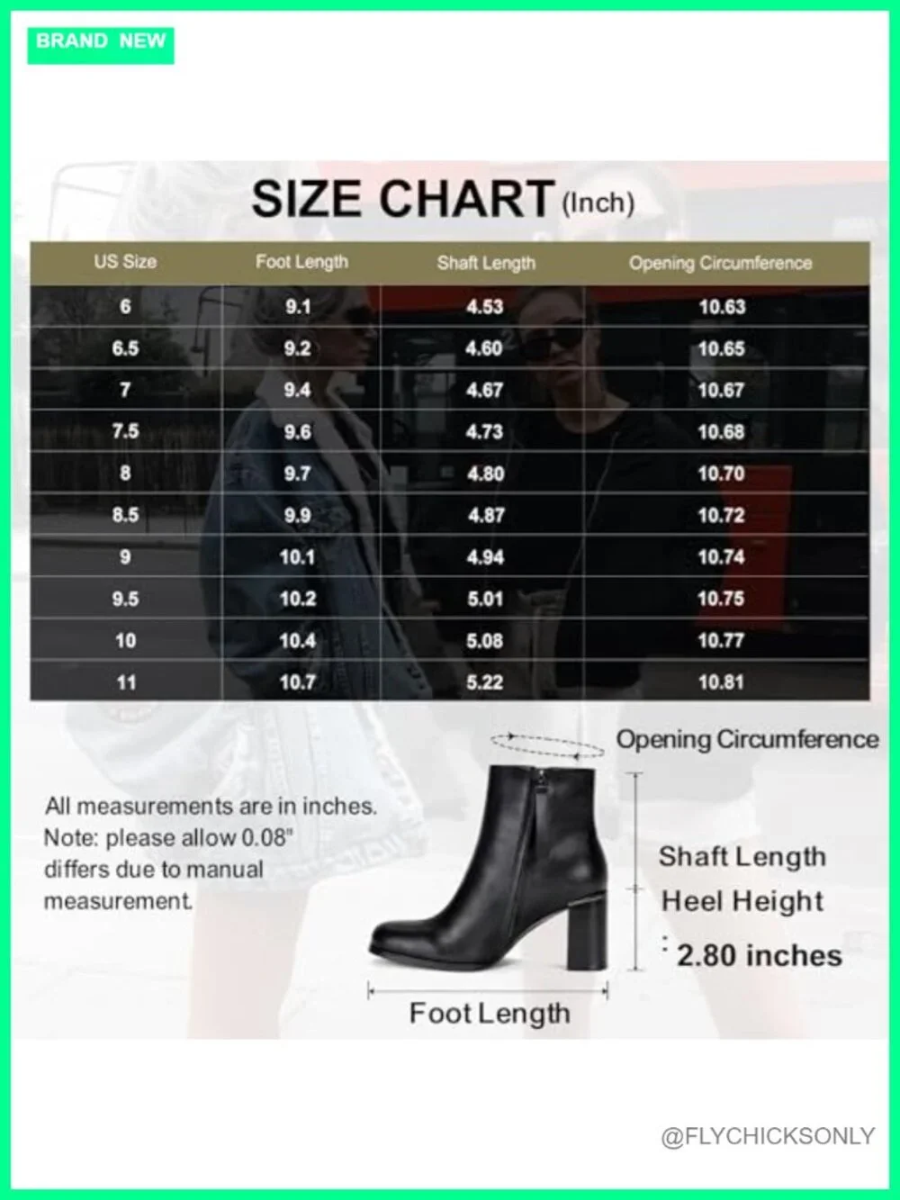 Chunky Block Heel Ankle Boots with Side Zipper, Faux Leather, Square Round Toe